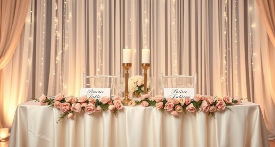 elegant wedding sweetheart table decor
