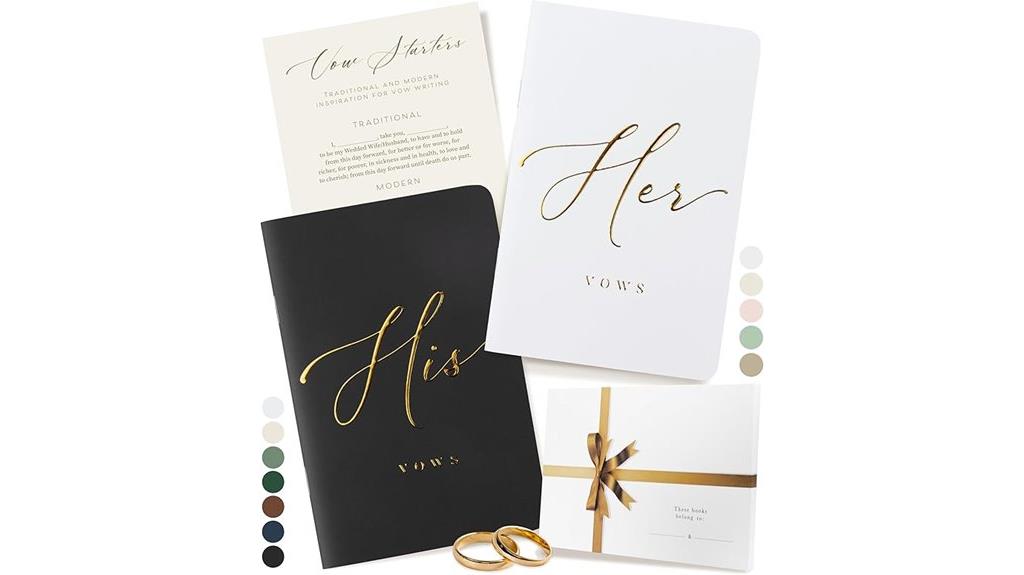elegant wedding vow book