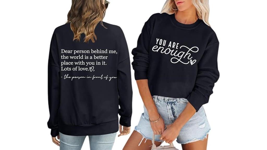 empowering women s sweatshirt message