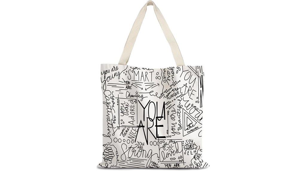 encouraging inspirational tote bag