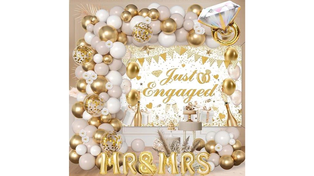 engagement balloon arch decor