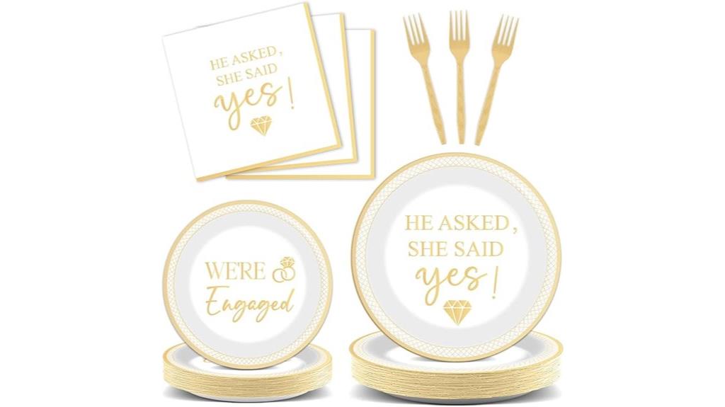 engagement party plate set