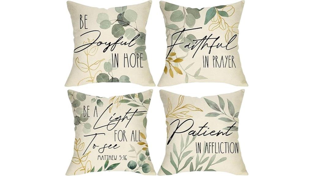 eucalyptus leaf pillow set