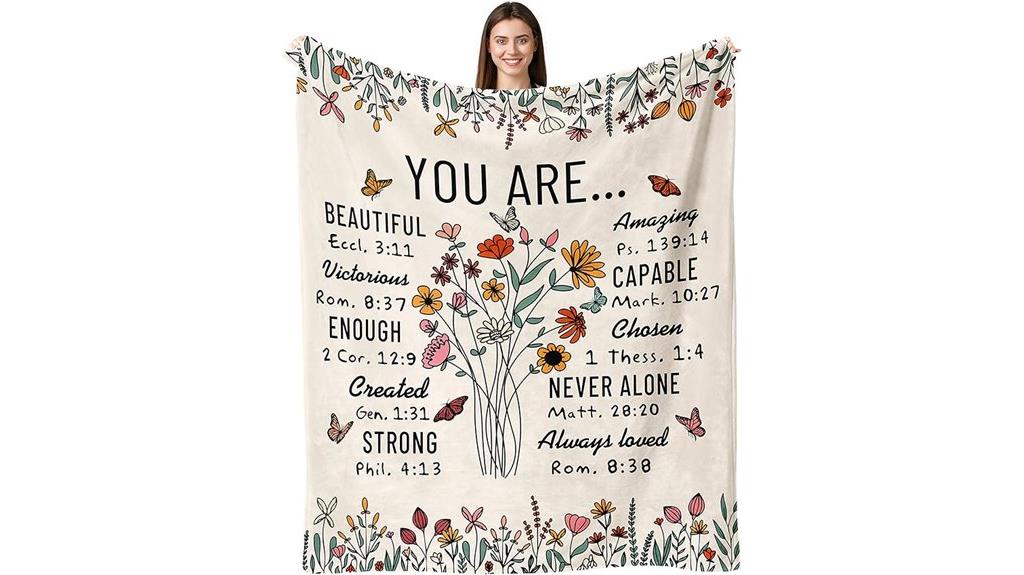 faith inspired blanket for women