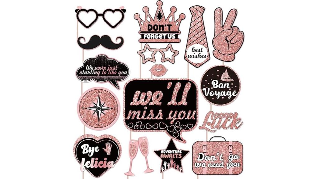 farewell party photo props