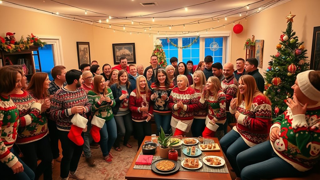 festive ugly sweater celebration