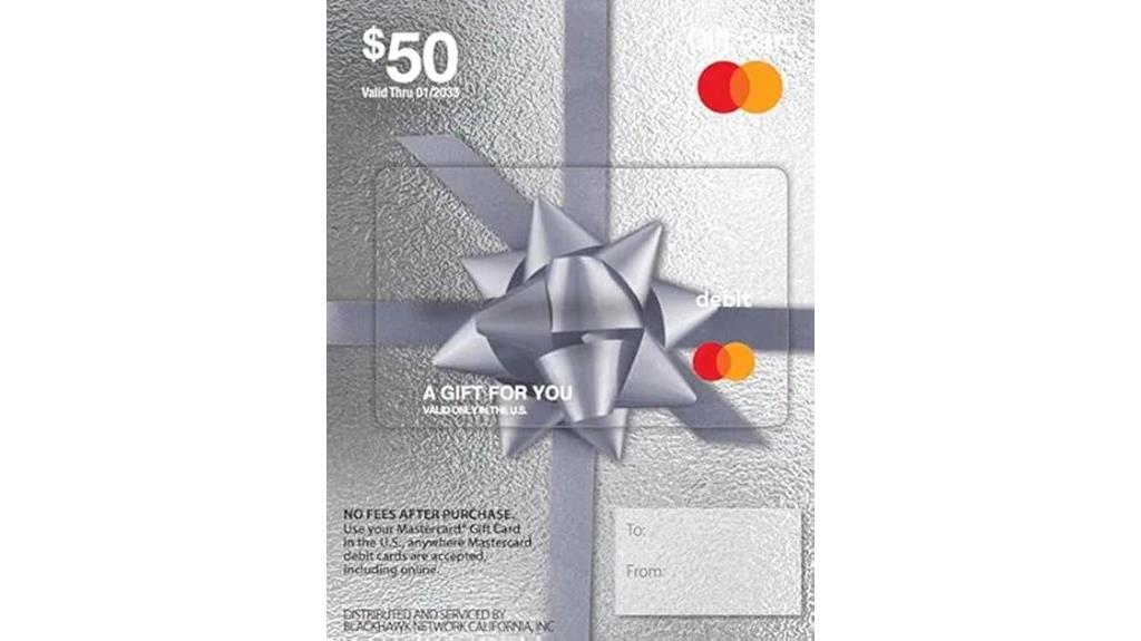 fifty dollar mastercard gift