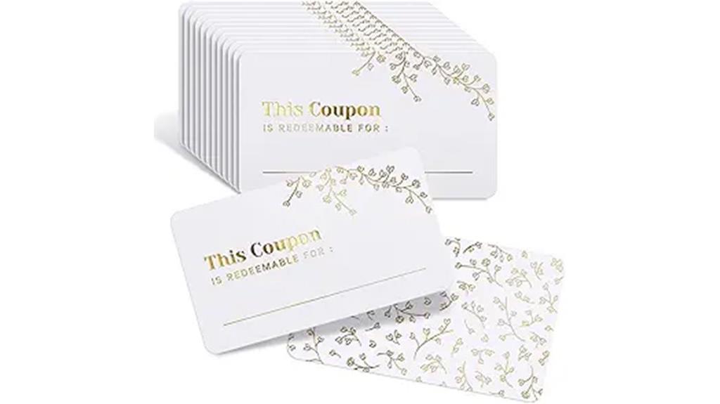 fifty unused gift cards