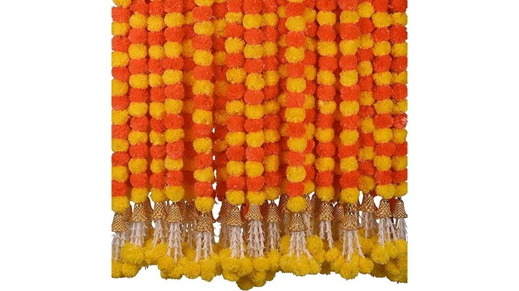 five piece marigold garland