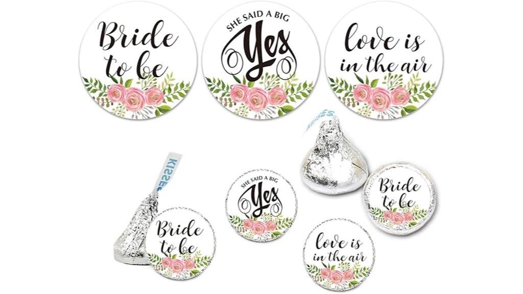 floral chocolate label stickers