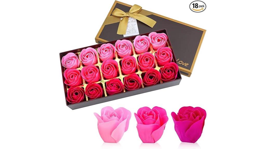 floral rose petal soap