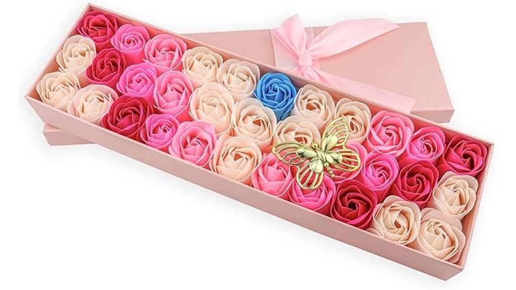 floral rose petal soap