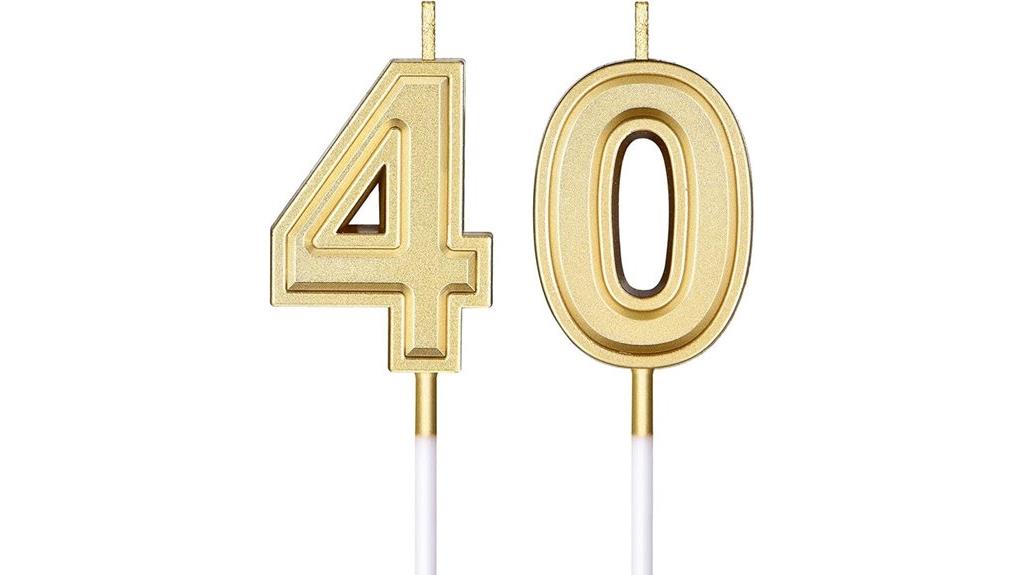 fortieth birthday cake candles