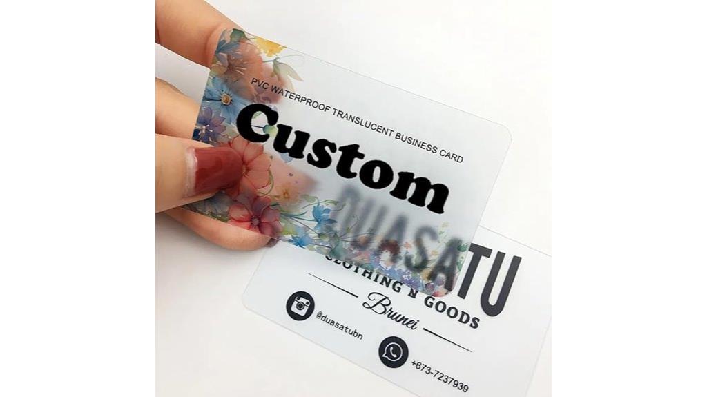 frosted pvc business cards