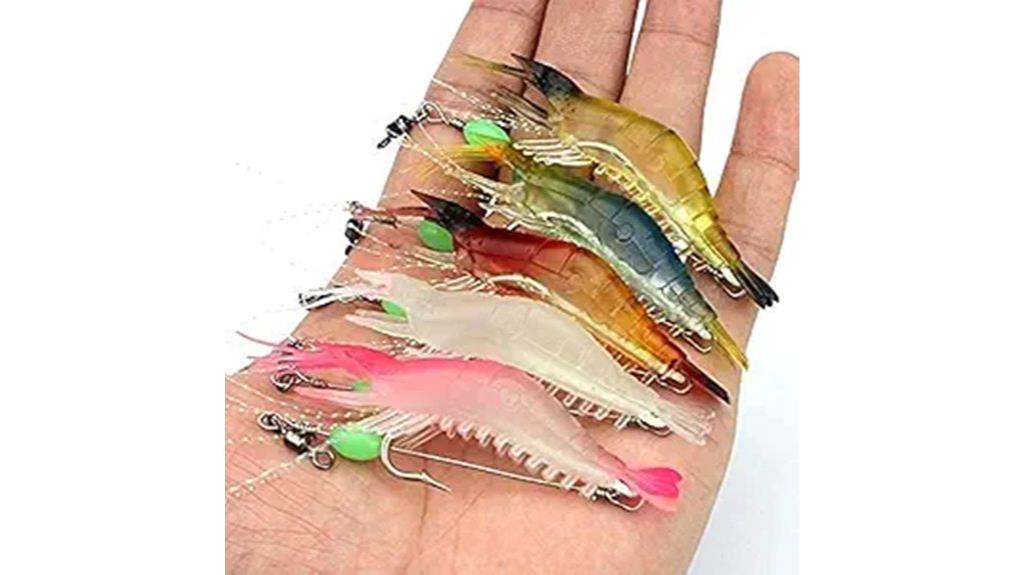 glow in the dark shrimp lure set