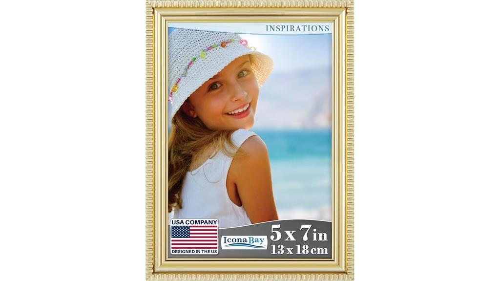 gold 5x7 picture frame set
