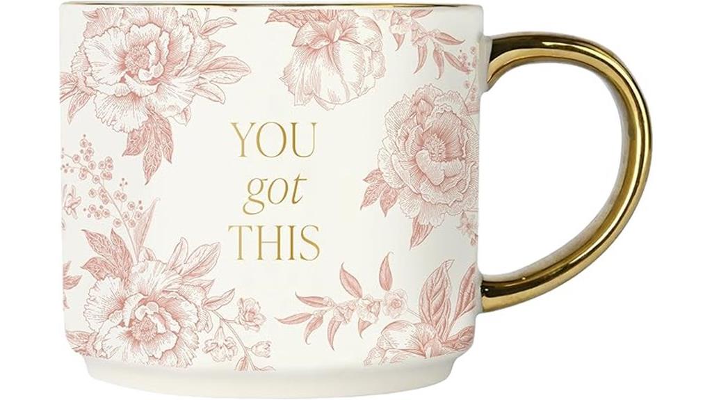 gold handle coffee mug