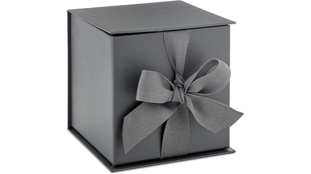 gray gift box with bow
