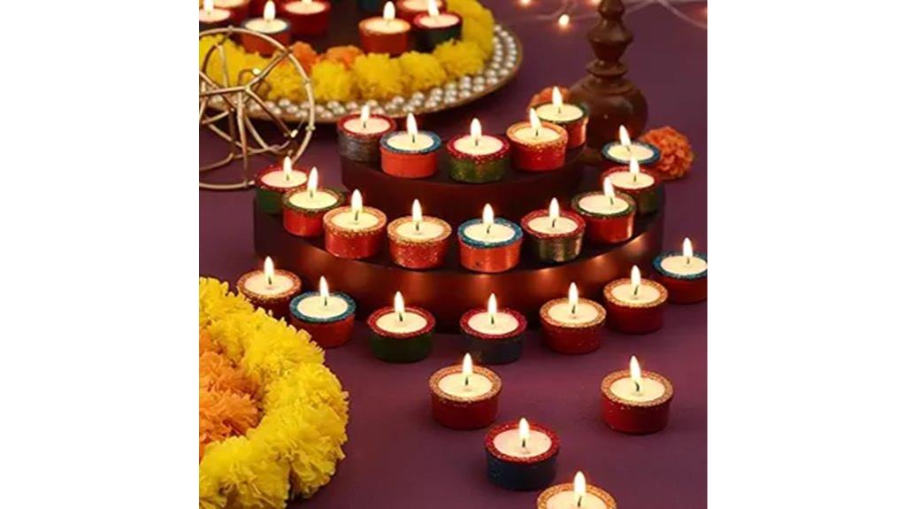 handmade terracotta diya set