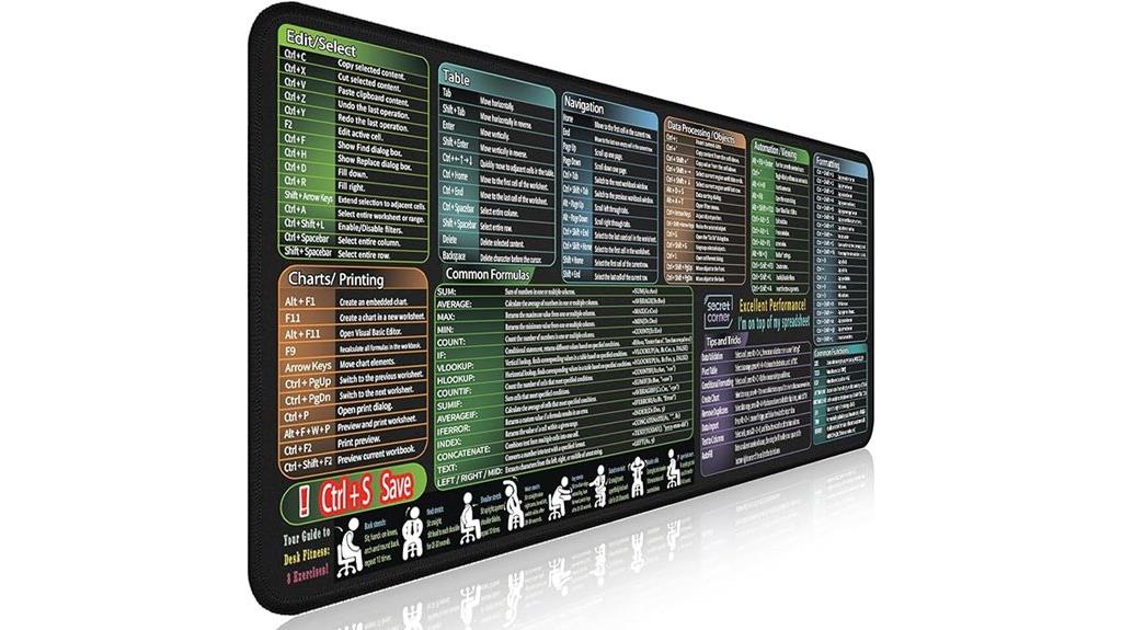 hidden excel desk mat