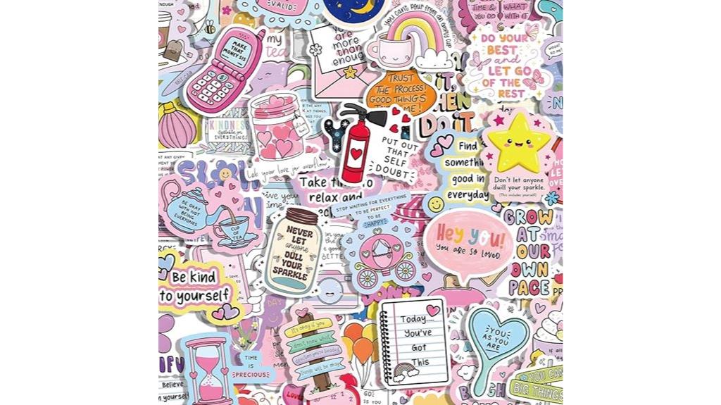 holographic motivational sticker pack