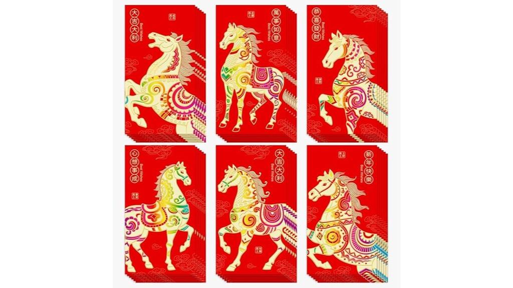 horse themed new year envelopes