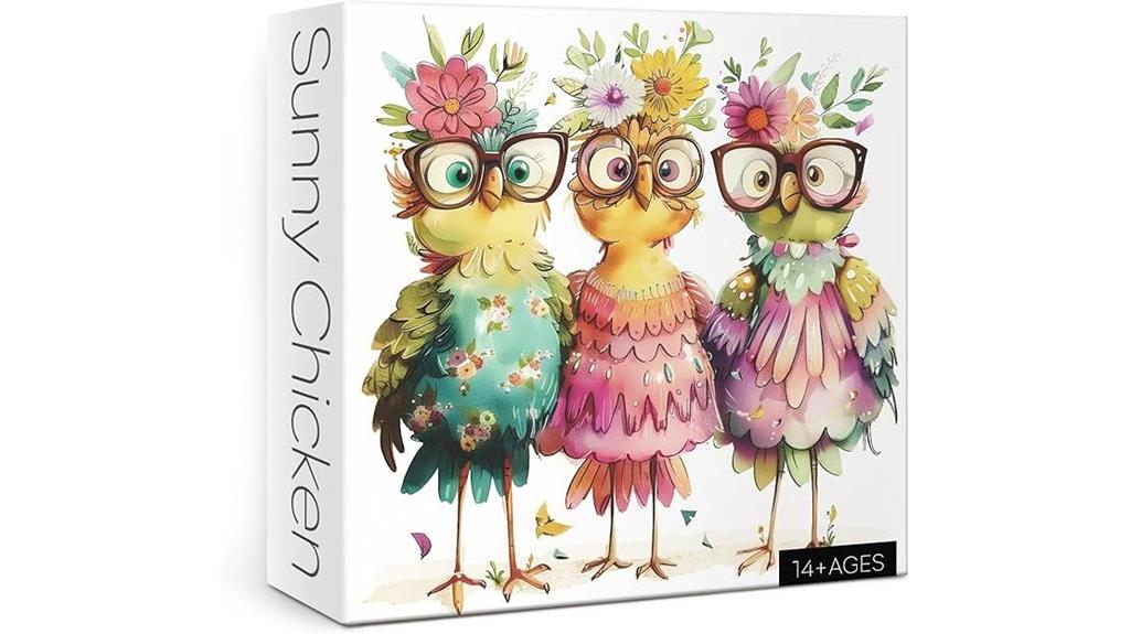 humorous chicken puzzle set