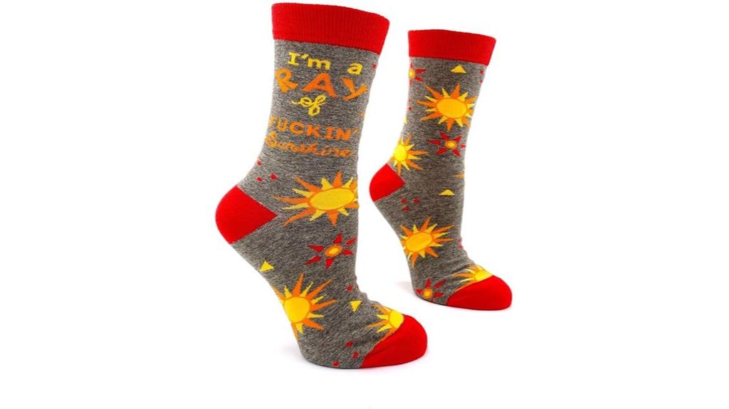 humorous women s crew socks