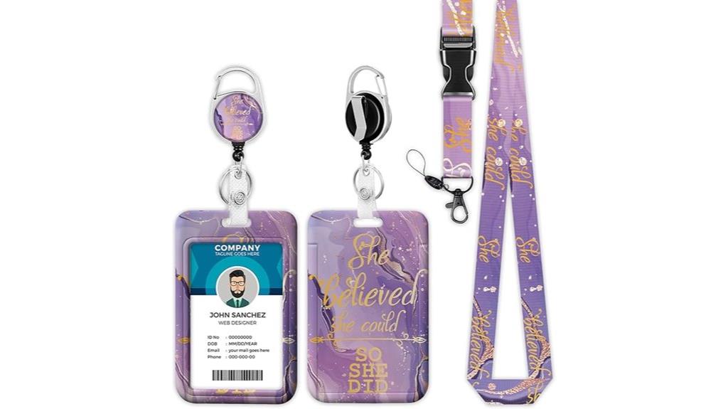 inspirational badge lanyard reel