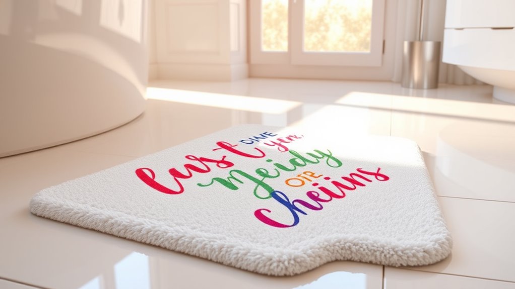 inspirational bath mat collection