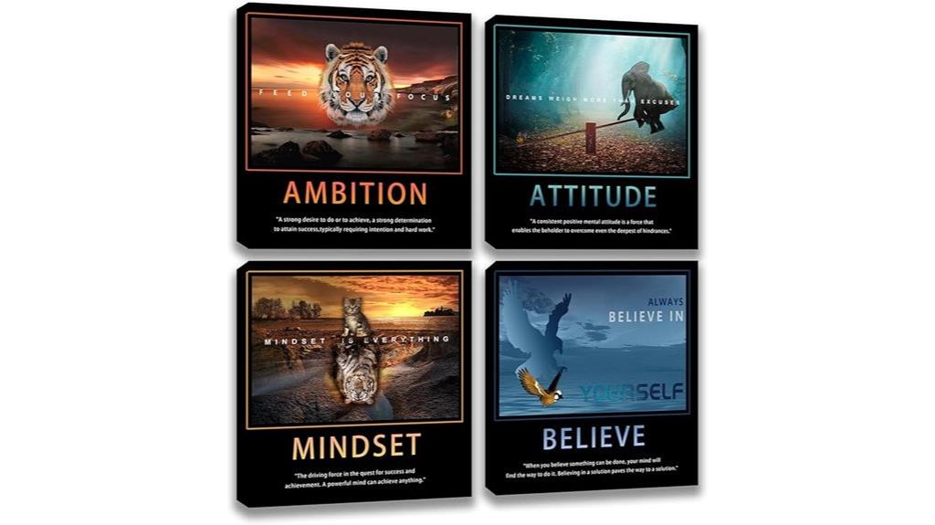 inspirational canvas poster set