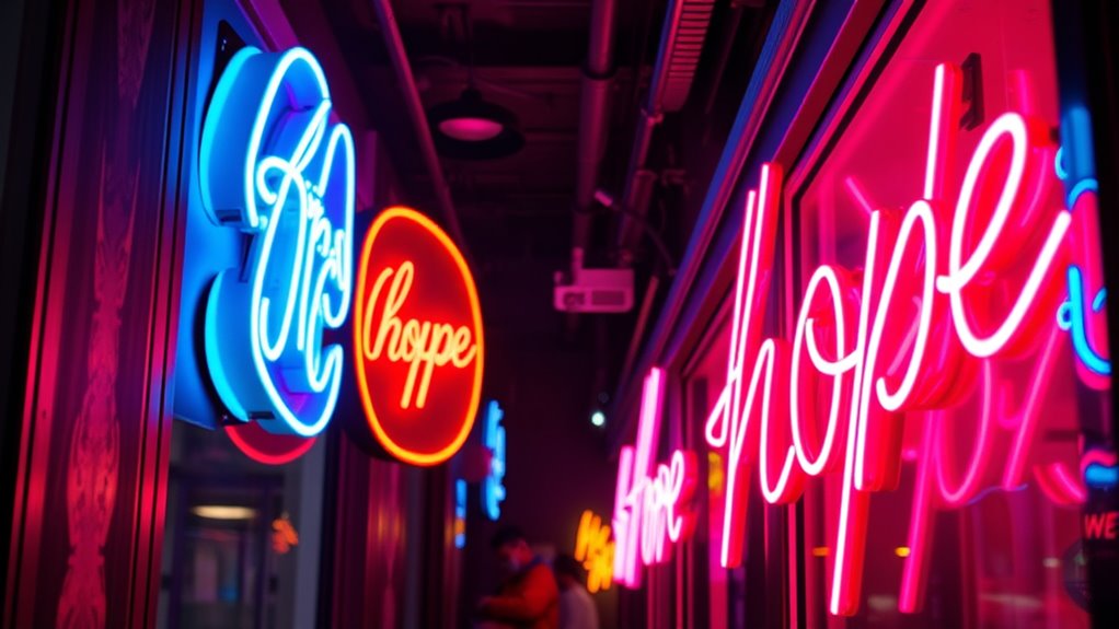 inspirational neon quote signs