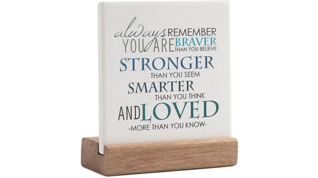 inspirational quote desk decor