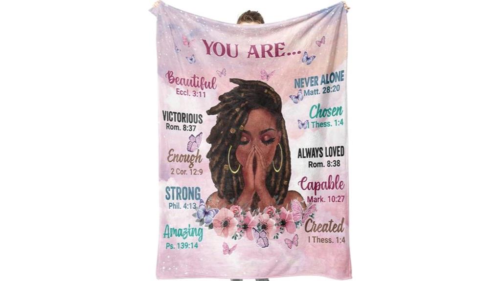 inspirational quote throw blanket