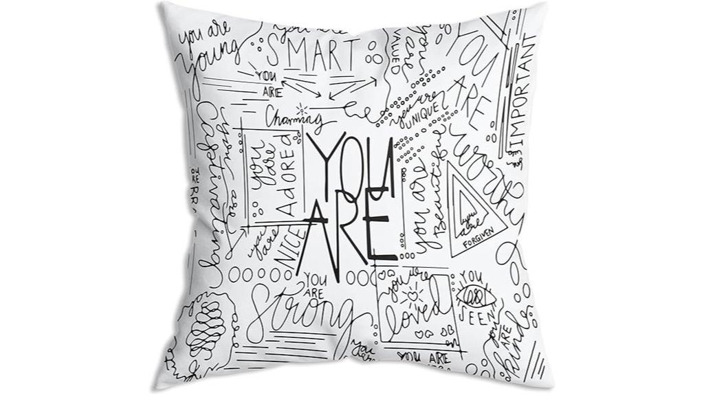 inspirational quote throw pillow