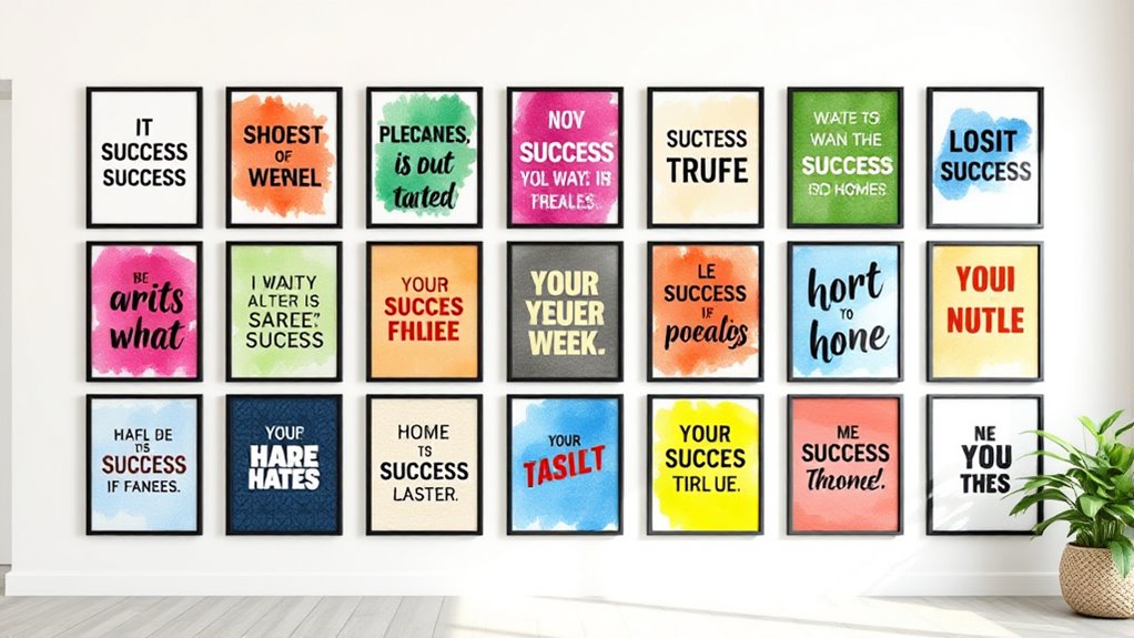 inspiring success quote prints