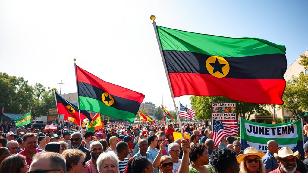 juneteenth flags celebrating heritage