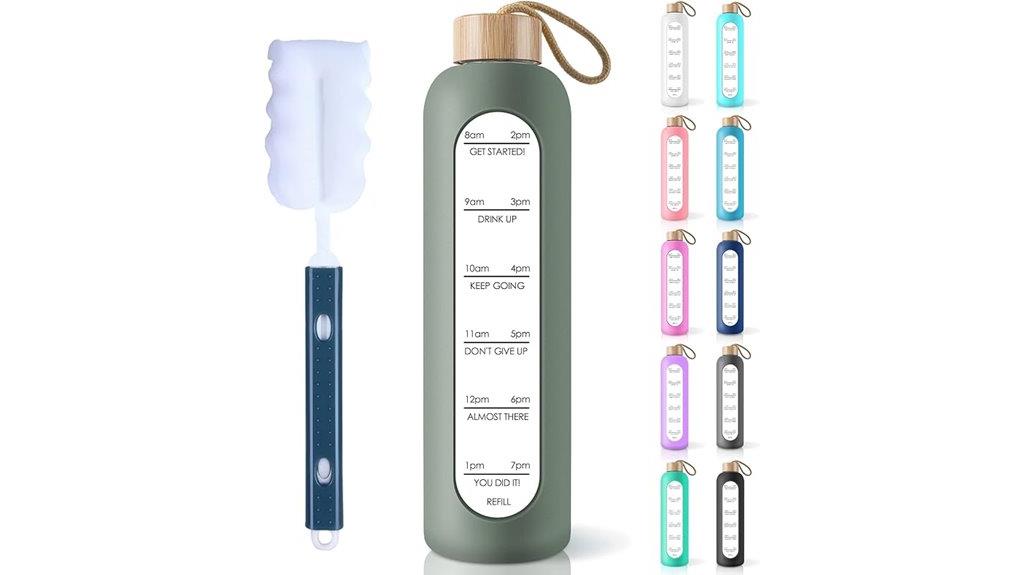 large 32oz glass water bottle