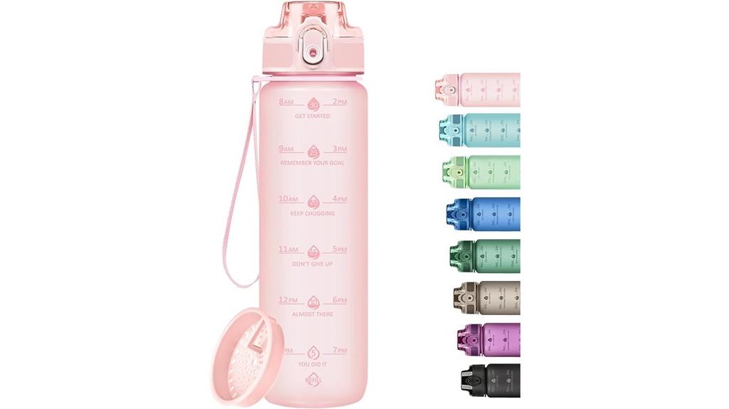 large motivational water bottle