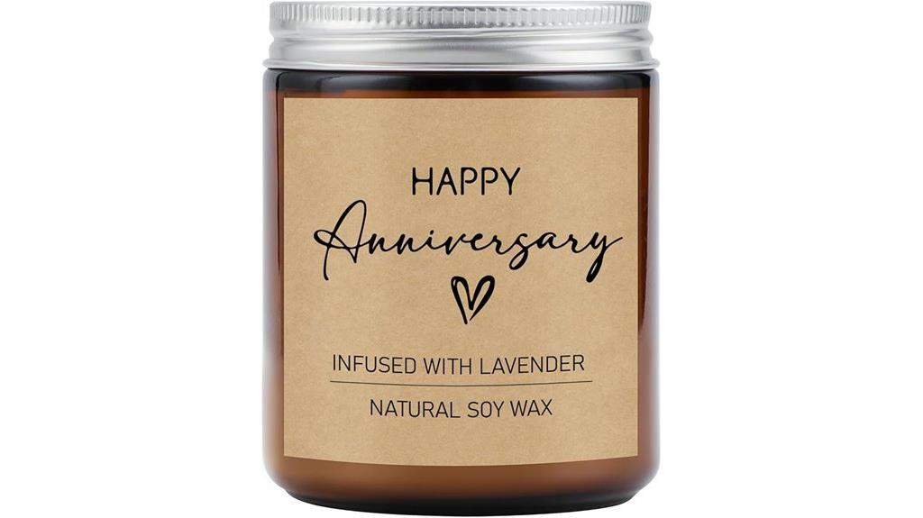 lavender candle anniversary gift