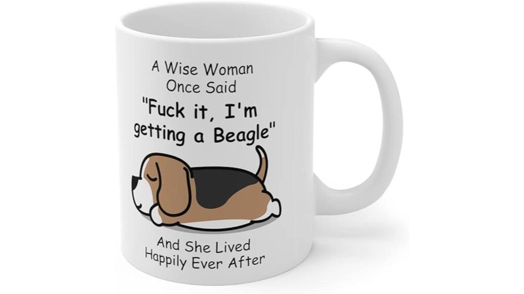 lazy beagle dog mug