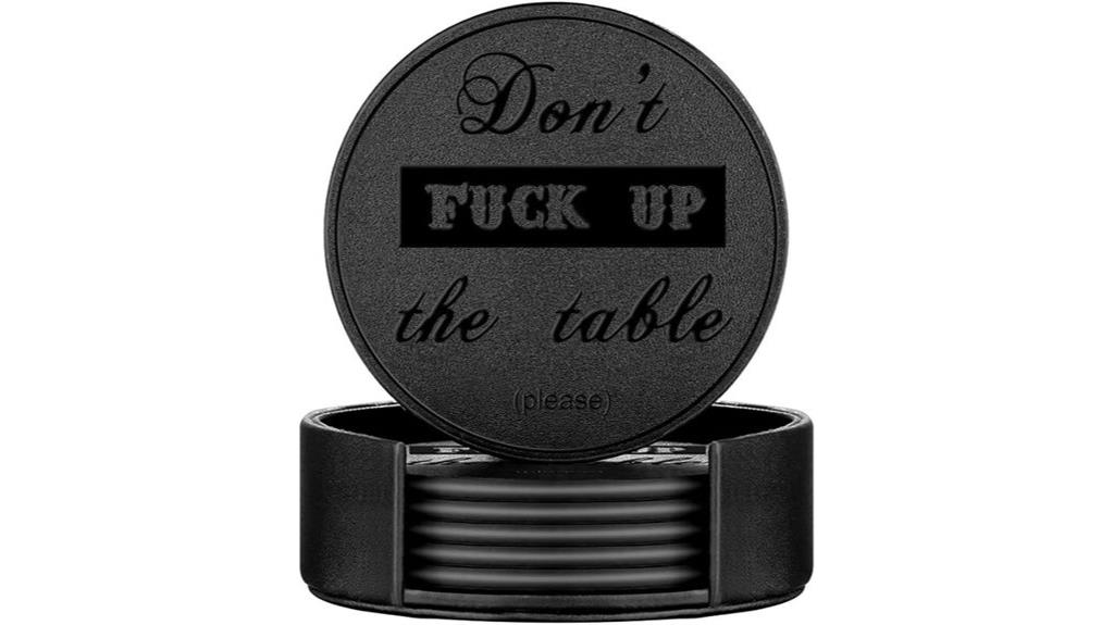 leather coaster set