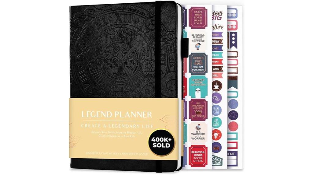 life organizer notebook black