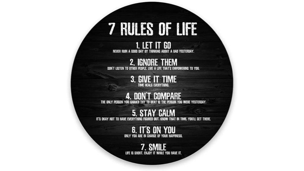 life rules motivational mouse pad