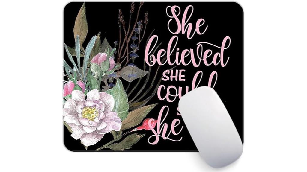 lilac floral desk mat