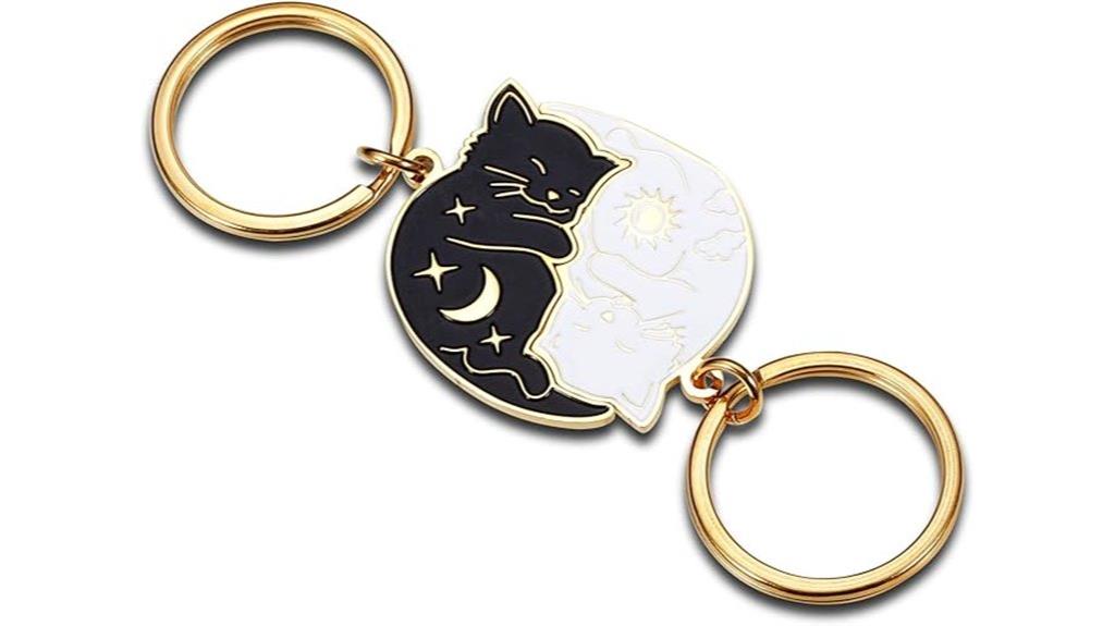 long distance couple keychains