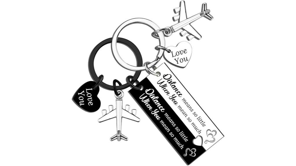 long distance couple keychains