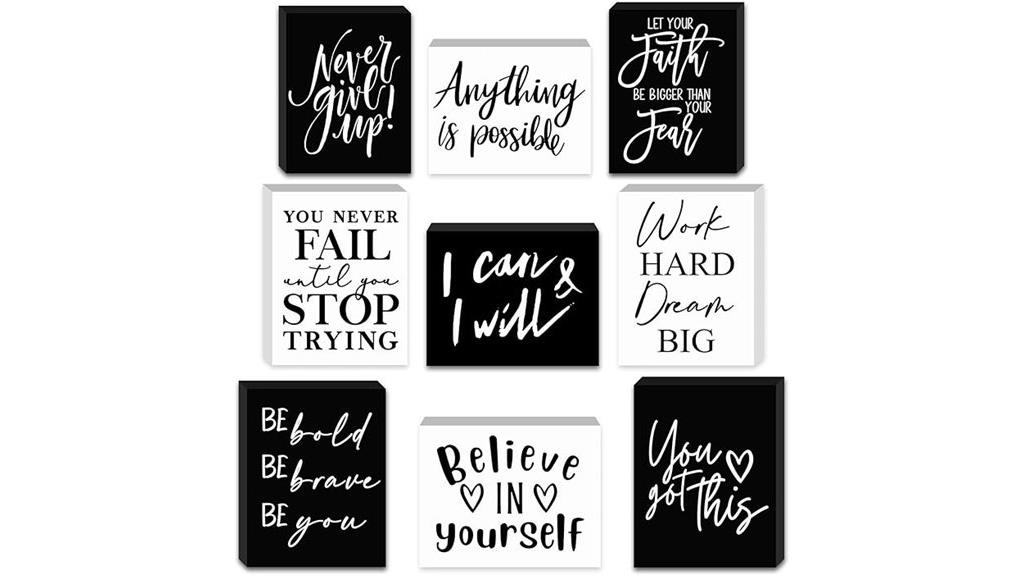 mini inspirational wooden signs