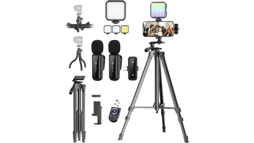 mobile vlogging kit with accessories