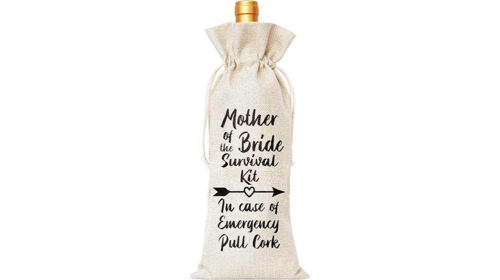 mother of bride wine bag